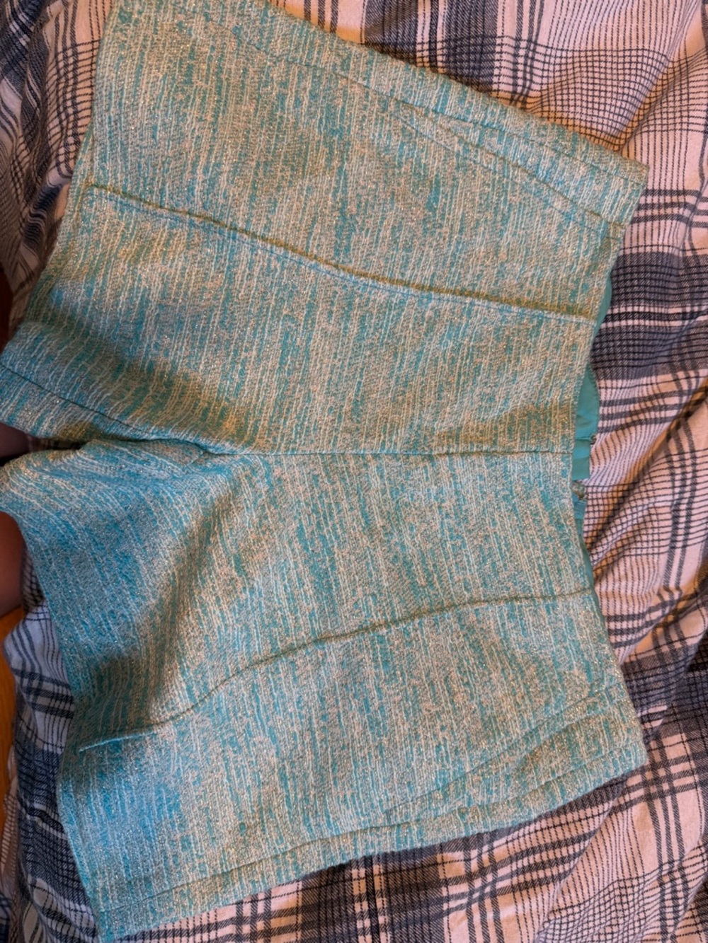 Sparkle Boucle Turquoise Shorts